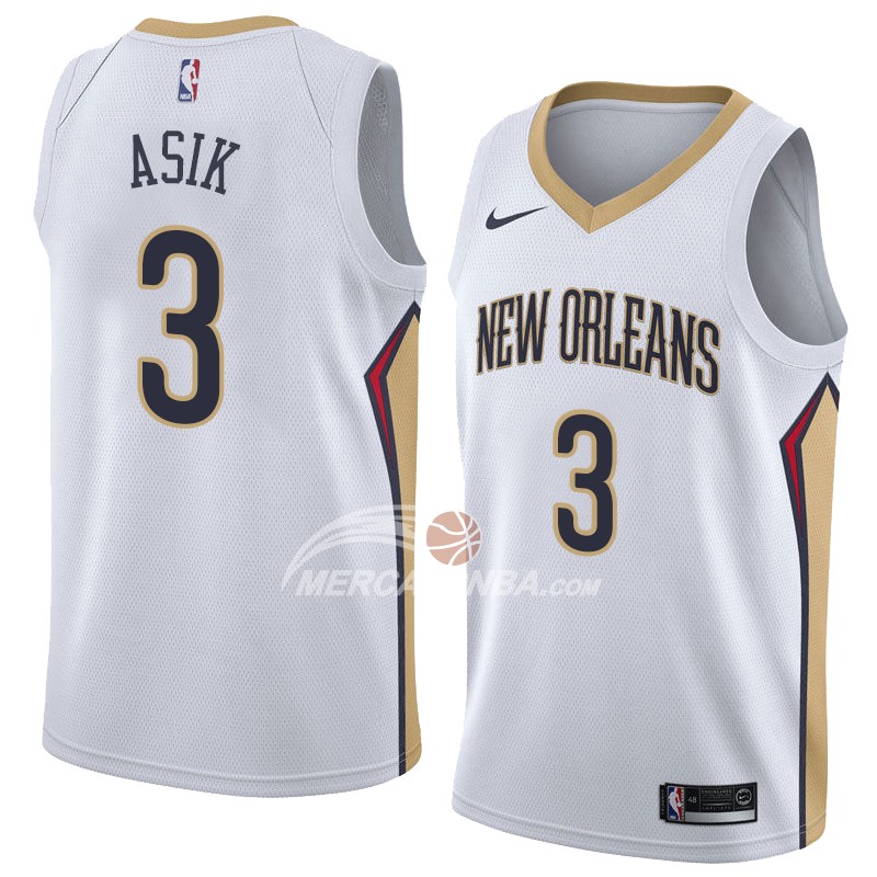 Maglia New Orleans Pelicans Omer Asik Association 2018 Bianco
